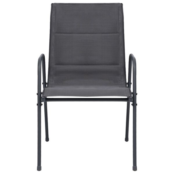 vidaXL virnastatavad aiatoolid, 6 tk, teras ja tekstileen, antratsiit