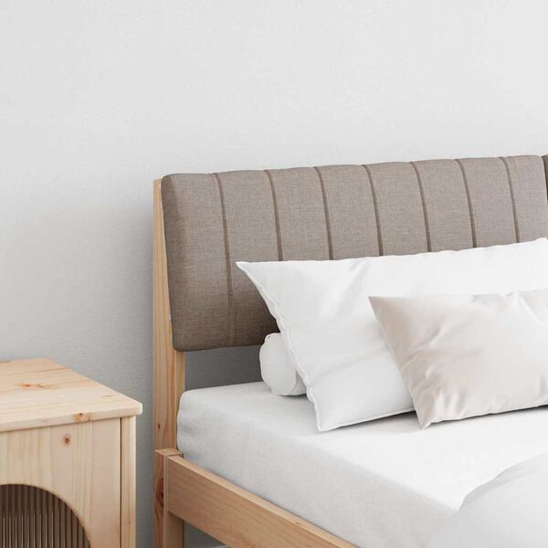 vidaXL Polsterdatud voodiots Pruunikashall 160 cm Tahke m&auml;nd