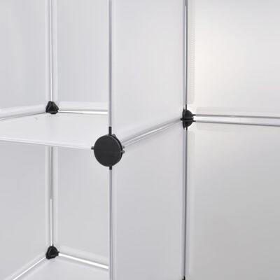 vidaXL modulaarne kapp 18 sektsiooni, valge 37 x 146 x 180,5 cm