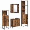 vidaXL Vannitoa m&ouml;&ouml;bleset 4 pcs Pruun 33 x 33 x 185.5 cm Tehispuit