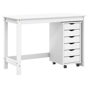 vidaXL T&ouml;&ouml;laud ja rullkappi komplekt MOSS 2 pcs Valge