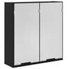 vidaXL Peeglikapp Must tamm 64 x 20 x 67 cm Tehispuit