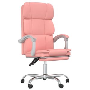 vidaXL reguleeritav kontoritool, roosa, kunstnahk