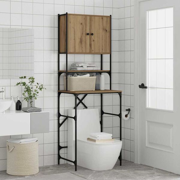 vidaXL Pesumasina kapp K&auml;sit&ouml;&ouml;puu 68 x 48,5 x 194 cm Tehispuit