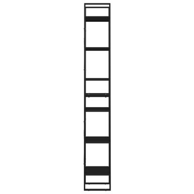 vidaXL 6-korruseline raamaturiiul, must, 40x30x210 cm, puitlaastplaat