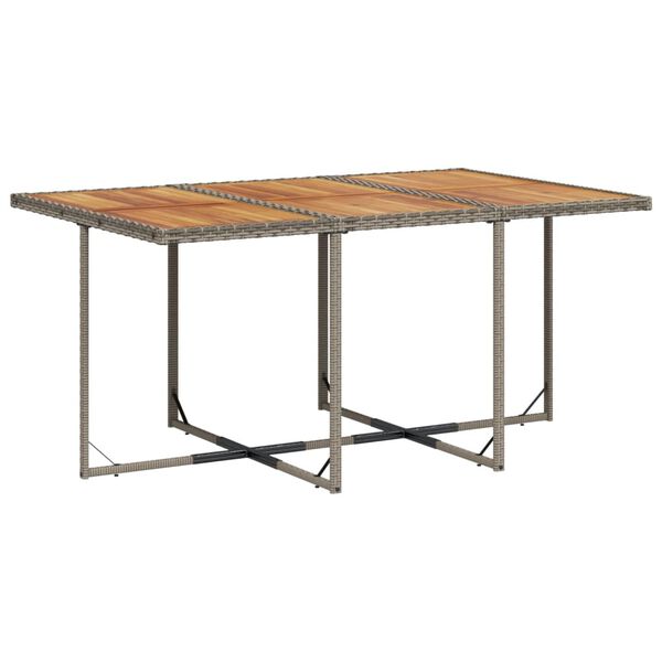 vidaXL 11-osaline aia s&ouml;&ouml;gim&ouml;&ouml;bli komplekt patjadega, hall, pol&uuml;rotang