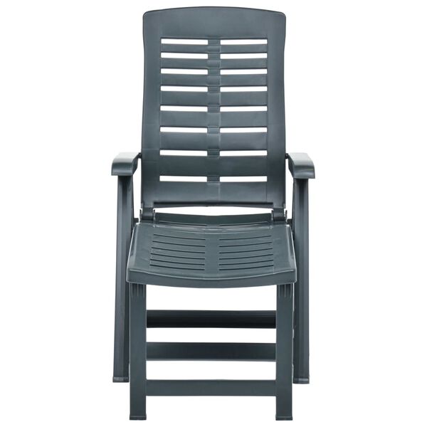 vidaXL kokkupandav päevitustool, plastist, roheline