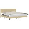 vidaXL Voodi raam peaga Hele roheline hall 200 x 200 cm Korter kangas