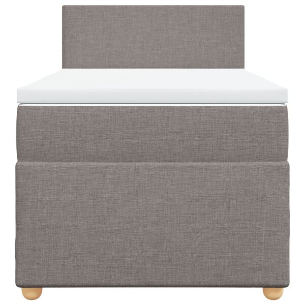 vidaXL kontinentaalvoodi madratsiga, pruunikashall, 80x200 cm, kangas