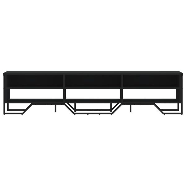 vidaXL telerikapp, must, 180x34x41 cm, tehispuit