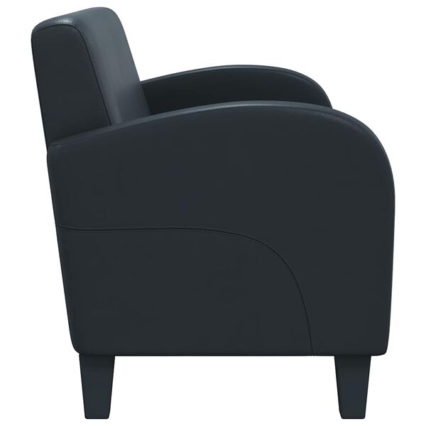 vidaXL 2-kohaline diivan, kunstnahast, must