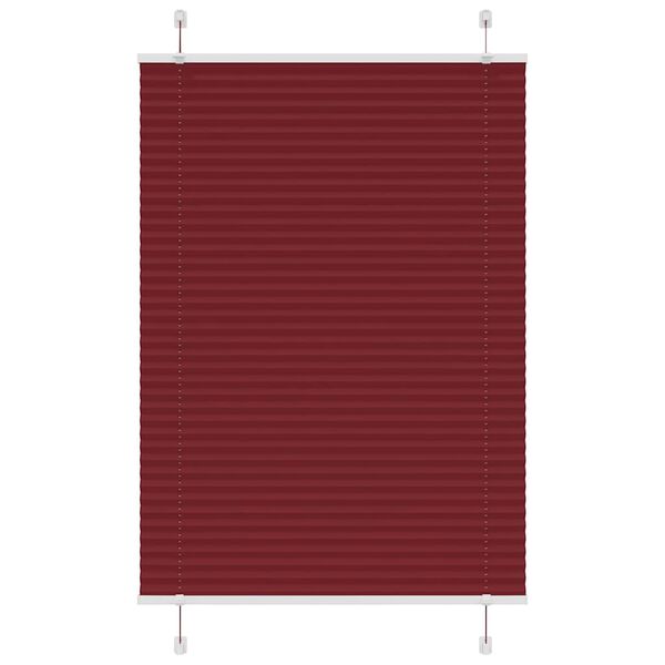 vidaXL plisseeritud ruloo Bordeaux punane 90x150 cm Kanga laius
