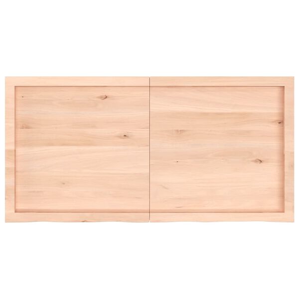 vidaXL lauaplaat, 120 x 60 x (2-4) cm, töötlemata tammepuit