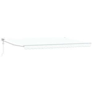 vidaXL Varikatus Valge 500 &times; 300 cm Pol&uuml;ester ja metall