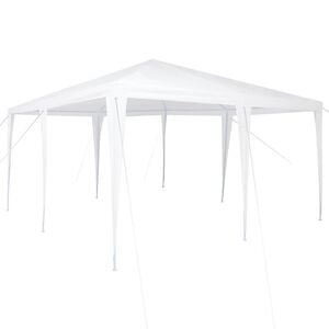 vidaXL Pidutelgid Valge 400 x 400 x 266 cm Pol&uuml;et&uuml;leen ja teras