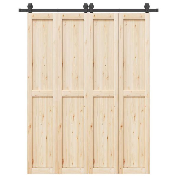 vidaXL liugukse tarvikute komplekt 183 cm terasest, must