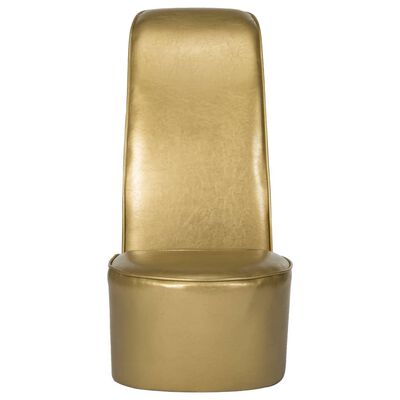 vidaXL kõrge kontsa kujuga tool, kuldne, kunstnahk