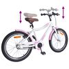 vidaXL Laste Bike 18 Tolli 5-7 aastastele Hele roosa