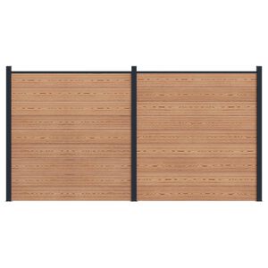 vidaXL Aiapaneel 2 pcs WPC ja Alumiinium Pruun