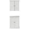vidaXL Vannitoa m&ouml;&ouml;bleset 2 pcs Valge ja antiikvalge 67,5 x 34 x 80 cm