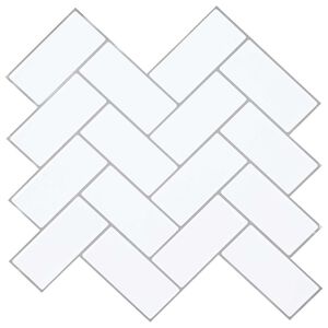 vidaXL Kalasaba plaat 10 pcs Valge Hall 30 x 30 cm Pol&uuml;uretaan ja PET