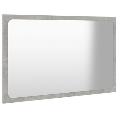 vidaXL vannitoa peegel, betoonhall, 60 x 1,5 x 37 cm, puitlaastplaat