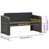 vidaXL 4-osaline aiamööbli komplekt patjadega, antratsiit, polürotang