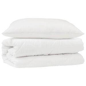 vidaXL Teki komplekt padjaga 2 pcs Valge Mikrofiiber