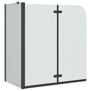 vidaXL Du&scaron;i Kest Must 120 x 68 x 130 cm ESG Klaas ja Alumiinium