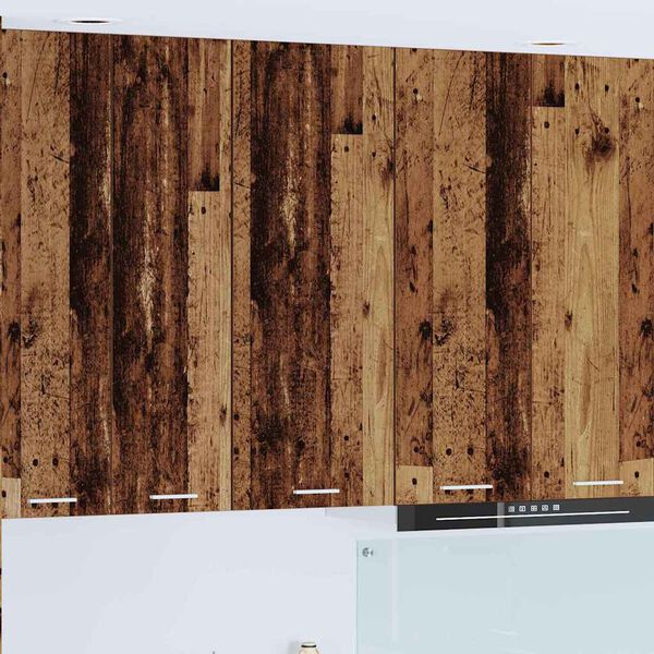 vidaXL Seinakapp ladustamisega Vana puit 40 x 31 x 100 cm Tehispuit