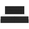 vidaXL Ottomani voodiraam madratsitega, must, 200x200cm, kunstnahk