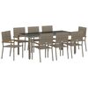 vidaXL Aia s&ouml;&ouml;gilaudade komplekt 9 pcs Hall pol&uuml;rotang