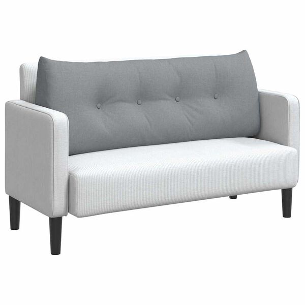 vidaXL Seljatugi padi Helehall 120 x 24 x 50 cm kangas