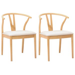 vidaXL S&ouml;&ouml;gitool 2 pcs Looduslik ja hele Paks Kautsukipuit