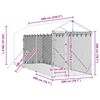 vidaXL katusega koeraaedik, h&otilde;bedane, 2x6x2,5 m, tsingitud teras