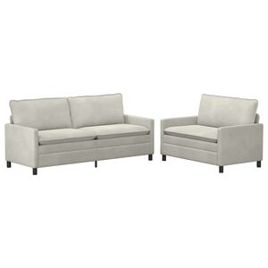 vidaXL Diivanikomplekt 2 pcs Kreemjas Samet