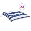 vidaXL toolipadjad 2 tk, sinise/valge triibuline, 40x40x7 cm, kangas
