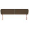 vidaXL voodipeats servadega, tumepruun, 183x23x78/88 cm, kangas