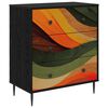 vidaXL &Otilde;hupoli BONN Retro laine print 66 x 36,5 x 76 cm Tehispuit