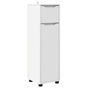 vidaXL Vannitoa kapp sahtliga Valge 30,5 x 30 x 101 cm Tehispuit