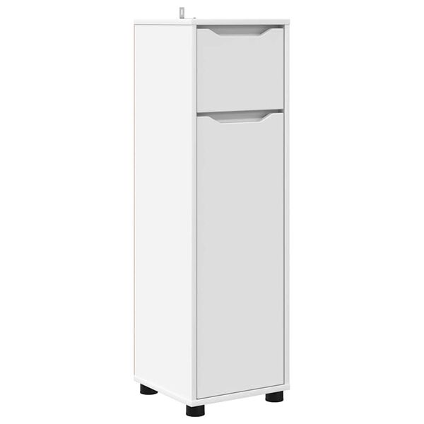 vidaXL Vannitoa kapp sahtliga Valge 30,5 x 30 x 101 cm Tehispuit