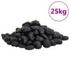 vidaXL poleeritud veerkivi 25 kg, must, 2-5 cm