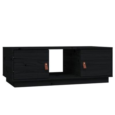 vidaXL kohvilaud, must, 100 x 50 x 35 cm, männipuit