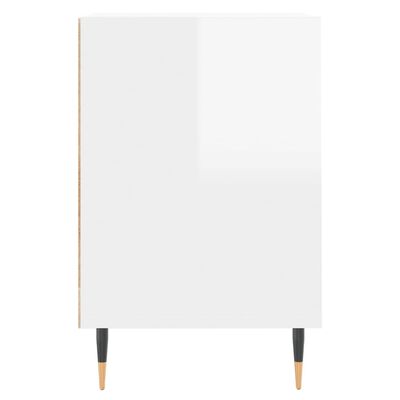 vidaXL telerikapp, kõrgläikega valge, 160 x 35 x 55 cm, tehispuit