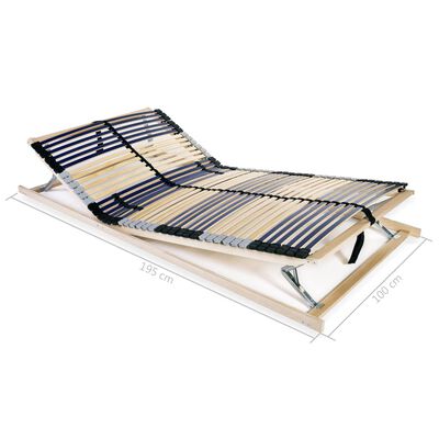 vidaXL voodi aluspõhi, 42 liistu, 7 piirkonda, 100 x 200 cm