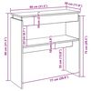 vidaXL konsoollaud, suitsutatud tamm, 80x30x80 cm, tehispuit