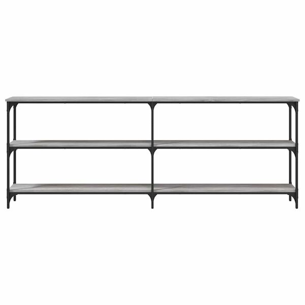 vidaXL konsoollaud, hall Sonoma tamm, 200x29x75 cm, tehispuit