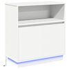 vidaXL LED Kummuti Valge 71 x 34,5 x 75 cm Tehispuit