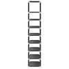 vidaXL jalatsiriiul, 8-astmeline, must, 44x28x145 cm, lausriie
