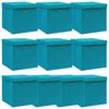 vidaXL hoiukastid kaantega 10 tk, helesinine, 32 x 32 x 32 cm, kangas